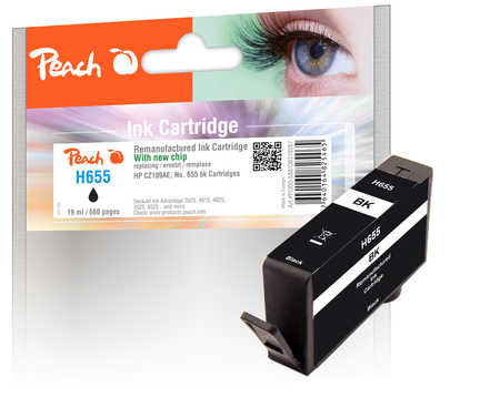 PI300-588 | Peach Inkoustová náplň HP No655 černá (black), kompatibilní s CZ109AE