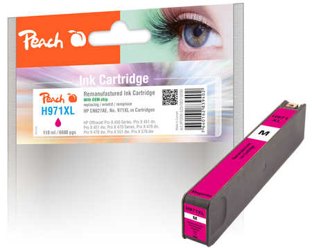 PI300-520 | Peach Inkoustová náplň kompatibilní s HP CN627AE, č 971XL - purpurová (magenta)