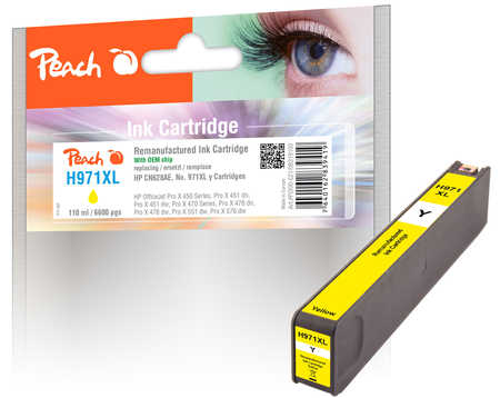 PI300-521 | Peach Inkoustová náplň kompatibilní s HP CN628AE, č 971XL - žlutá (yellow)