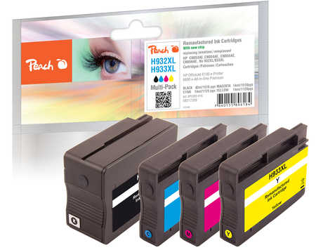 PI300-416 | Peach sada MultiPack inkoustových náplní HP No932XL/933XL, kompatibilní s CN053-056