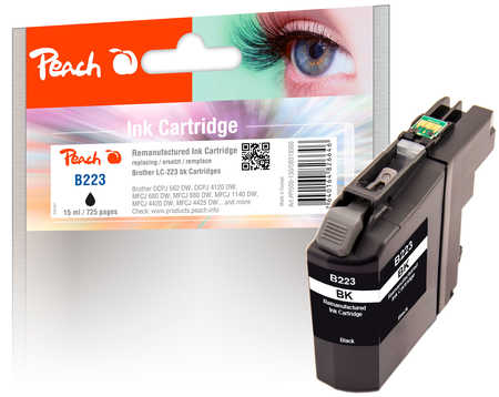 PI500-130 | Peach Inkoustová náplň, kompatibilní s Brother LC-223BK - černá