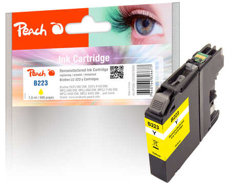 PI500-133 | Peach Inkoustová náplň, kompatibilní s Brother LC-223Y - žlutá