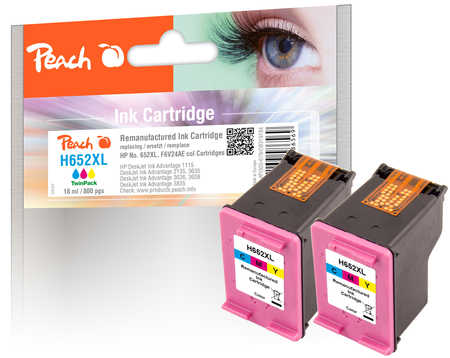 PI300-679 | Peach Twinpack HP 652 XL (F6V24AE) barevná - 2 ks - kompatibilní