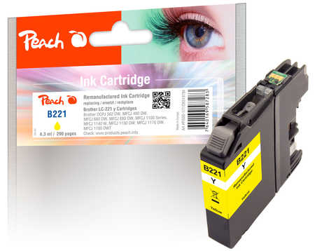 PI500-177 | Peach Inkoustová náplň, kompatibilní s Brother LC-221Y - žlutá