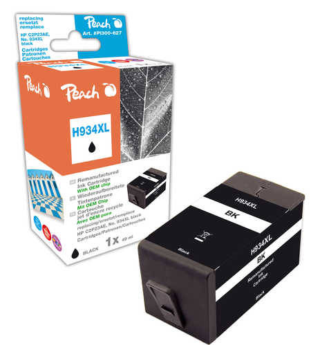 PI300-627 | Peach Inkoustová náplň černá (black), kompatibilní s HP 934XL, C2P23AE