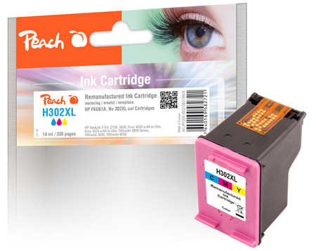 PI300-652 | Peach Inkoustová náplň kompatibilní s HP 302XL, color (barevná)