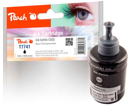 PI200-423 | Peach Lahvička s inkoustem, černá (black), pigment pro Epson CISS - T7741