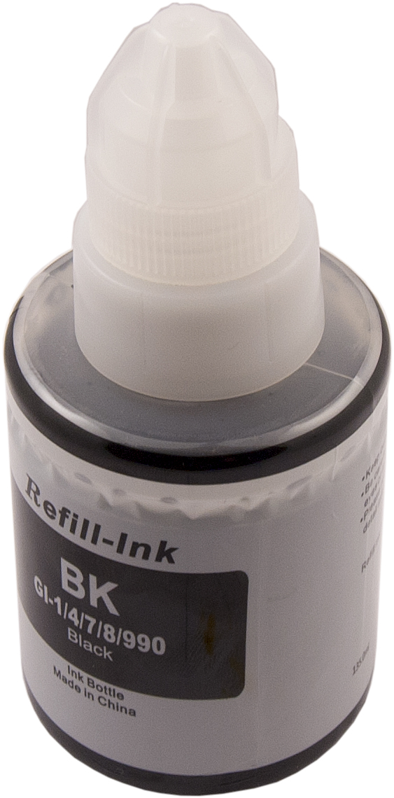 PI100-304 | Peach Lahvička s inkoustem, černá (black), pigment pro Canon CISS GI-490BK, 0663C001
