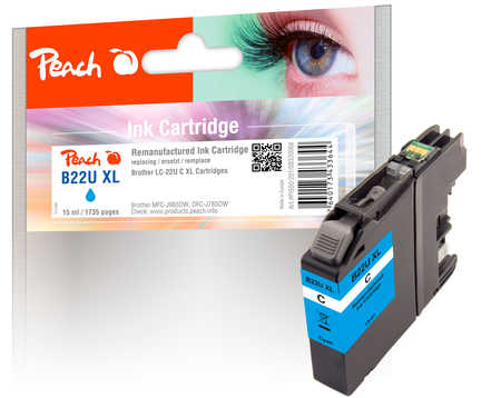 PI500-207 | Peach Inkoustová náplň, kompatibilní s Brother LC-22U XL - azurová (cyan)