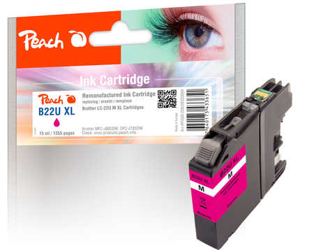 PI500-208 | Peach Inkoustová náplň, kompatibilní s Brother LC-22U XL - purpurová (magenta)