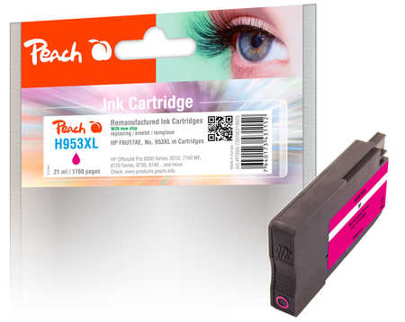 PI300-726 | Peach Inkoustová náplň kompatibilní s HP č 953XL (F6U17AE) - purpurová (magenta)