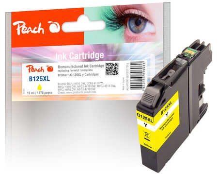 PI500-90 | Peach Inkoustová náplň kompatibilní s Brother LC-125XL žlutá (yellow)