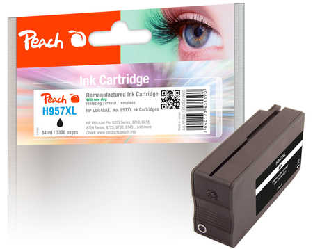 PI300-730 | Peach HP 957XL (L0R40AE), černá, REM