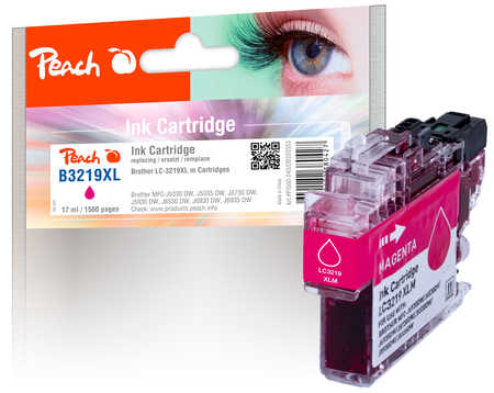 PI500-243 | Peach inkoustová náplň kompatibilní s Brother LC-3219 XL M, purpurová s čipem