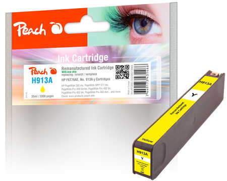 PI300-743 | Peach Inkoustová náplň kompatibilní s HP č 913A (F6T79AE) - žlutá (yellow)