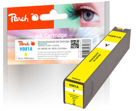 PI300-775 | Peach Inkoustová náplň kompatibilní s HP č 981A (J3M70A) - žlutá (yellow), REM