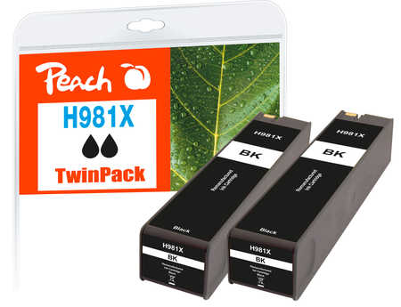 PI300-778 | Peach TwinPack kompatibilní s HP č 981X (L03R12A) - černá (black), REM