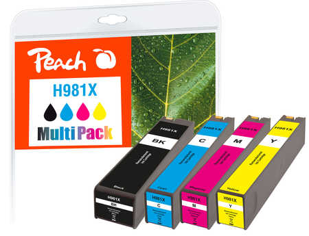 PI300-782 | Peach Multi-Pack sada tonerů kompatibilních s HP č 981X (L0R12A) černý, (L0R09A) azurový, (L0R10A) purpurový, (L0R11A) žlutý, REM