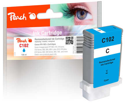 PI100-346 | Peach Canon 29952628, PFI-102 inkoustová náplň azurová (cyan)
