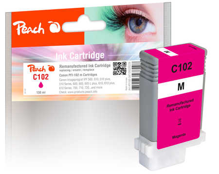 PI100-347 | Peach Canon 29952629, PFI-102 inkoustová náplň purpurová (magenta)