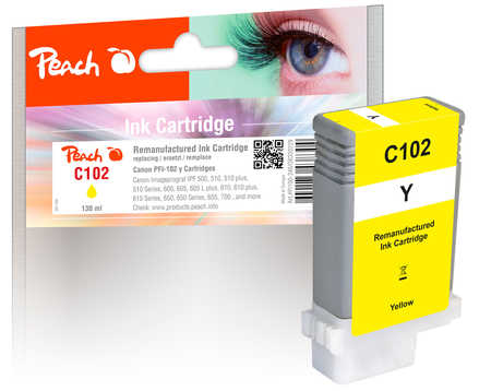 PI100-348 | Peach Canon 29952630, PFI-102 inkoustová náplň žlutá (yellow)