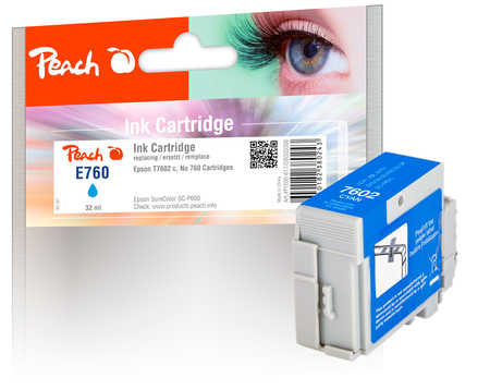 PI200-617 | Peach Inkoustová náplň Epson T7602 azurová (cyan), kompatibilní náplň