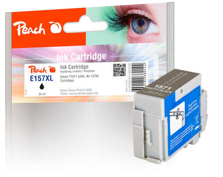 PI200-607 | Peach Inkoustová náplň Epson T1571 foto černá (photo black), kompatibilní náplň 157XL