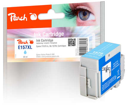 PI200-611 | Peach Inkoustová náplň Epson T1575 světlá azurová (light cyan), kompatibilní náplň 157XL
