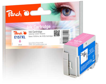 PI200-612 | Peach Inkoustová náplň Epson T1576, světlá purpurová (light magenta), kompatibilní náplň 157XL