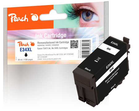 PI200-553 | Peach Inkoustová náplň, kompatibilní s Epson č T3471, 34XL černá