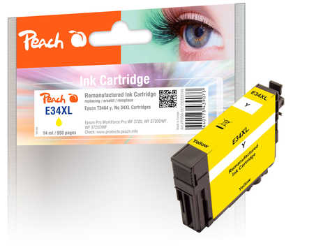 PI200-557 | Peach Inkoustová náplň, kompatibilní s Epson č T3474, 34XL žlutá