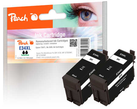 PI200-554 | Peach Twin-Pack Inkoustová náplň, kompatibilní s Epson č T3471, 34XL černá