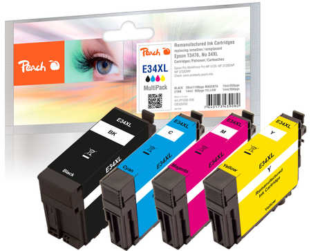 PI200-558 | Peach Sada Multipack inkoustových náplní, kompatibilních s Epson č T3476, 34XL