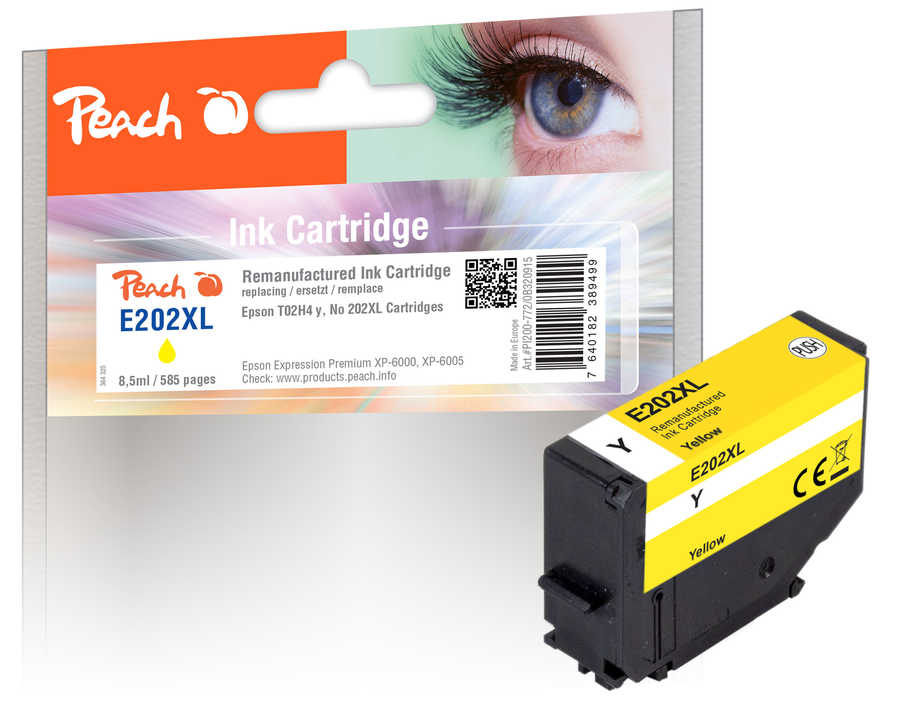 PI200-772 | Peach Inkoustová náplň, kompatibilní s Epson č 202XL - T02H4 - žlutá