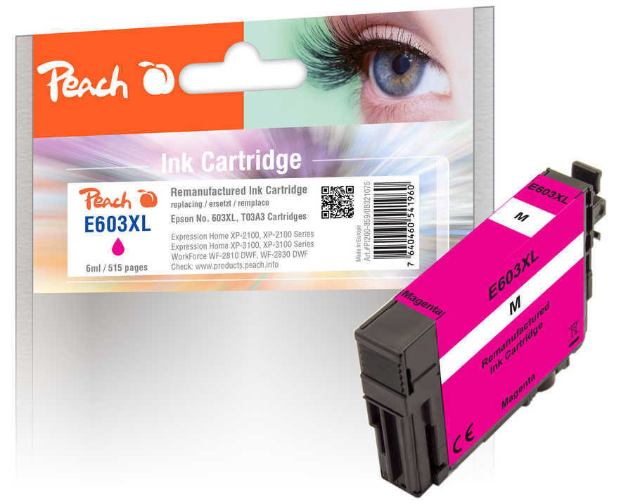 PI200-859 | Peach Inkoustová náplň, kompatibilní s Epson č 603XL - T03A3 - purpurová