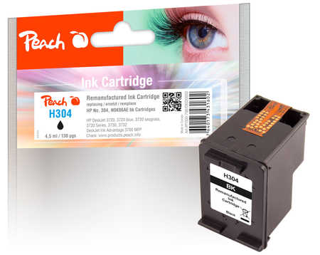 PI300-798 | Peach inkoustová náplň kompatibilní s HP č 304 (N9K06AE), černá