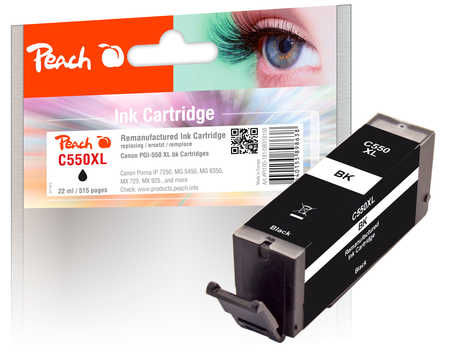 PI100-181 | Peach Inkoustová kazeta černá (black), kompatibilní s PGI-550XL, REM