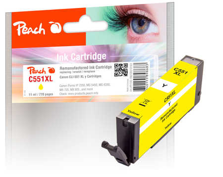 PI100-186 | Peach Inkoustová kazeta žlutá (yellow), kompatibilní s CLI-551XL REM