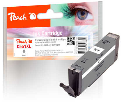PI100-183 | Peach Inkoustová kazeta šedá (gray), kompatibilní s CLI-551XL REM