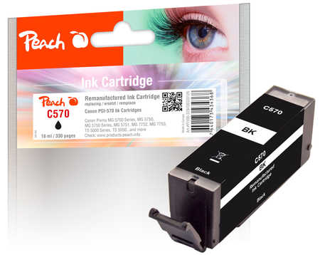 PI100-329 | Peach Inkoustová kazeta černá (black), kompatibilní s PGI-570 REM
