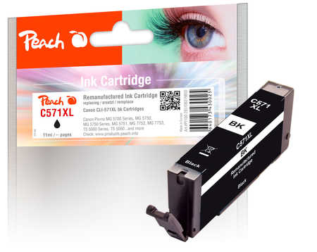 PI100-297 | Peach Inkoustová kazeta foto černá (photo black), kompatibilní s CLI-571XL REM