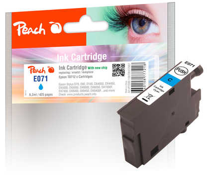 PI200-108 | Ink náplň Peach kompatibilní s Epson T0712 azurová (cyan)