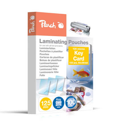 PP525-09 | Peach Laminovací kapsy Key Card (64x99mm)- 125 μm (50/75)