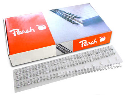 PW064-01 | Peach vázací drátky 3:1, A4 silver ( stříbrné) 6 mm ( 100 ks v balení )