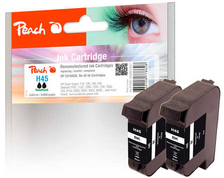 PI300-130 | Peach sada twinpack HP 45 (51645A), černá (black)