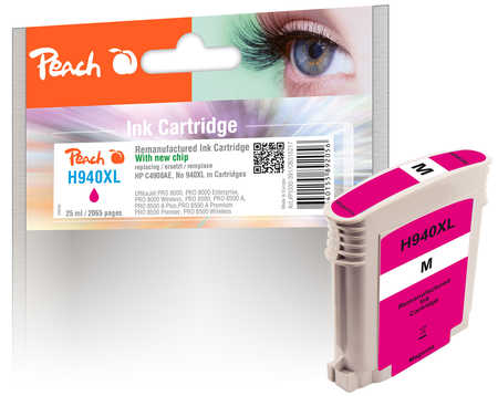 PI300-391 | Peach HP 940XL purpurová (magenta), s čipem, kompatibilní s C4908AE, No 940XL