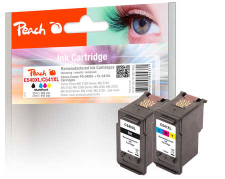PI100-161 | Peach Combi-pack Canon PG-540XL černá(black) + CL-541XL barevná(color), kompatibilní s PG-540, CL-541