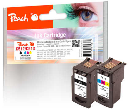 PI100-160 | Peach MultiPack Canon PG-512 černá(black) + CL-513 barevná(color), REM, OEM