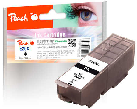 PI200-243 | Peach Inkoustová náplň Epson No26XL černá(black), kompatibilní s T2621 (T2601)
