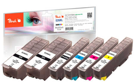 PI200-249 | Peach Sada inkoustových náplní Epson No26XL, kompatibilní s T2616 a T2636 (2x T2621)